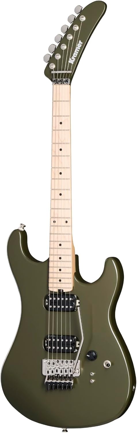 Kramer 84 HH Maple Neck Floyd Rose, Atlas Green with Bag