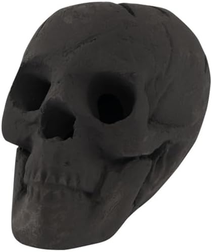 Halloween Fire Pit Skull Decoration – Realistic Ceramic Fireplace Skull with Hollow Eyes & Mouth for Spooky Flames, Haunted House & Outdoor Halloween Decor