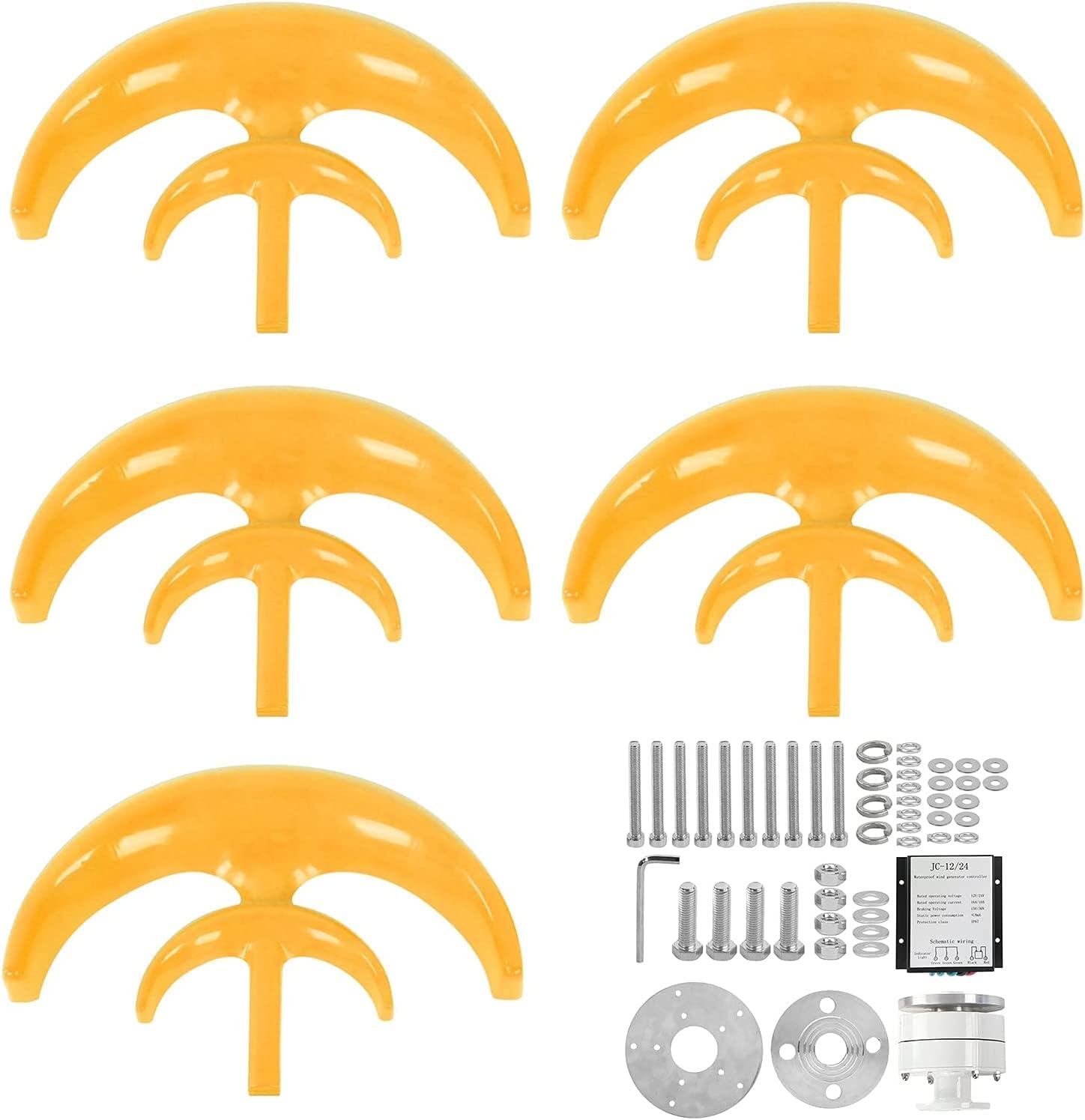 Low Start-Up Speed 12000W Wind Turbine Generator 5 Blades Lantern Vertical Axis Permanent Magnet Wind Turbine Generator