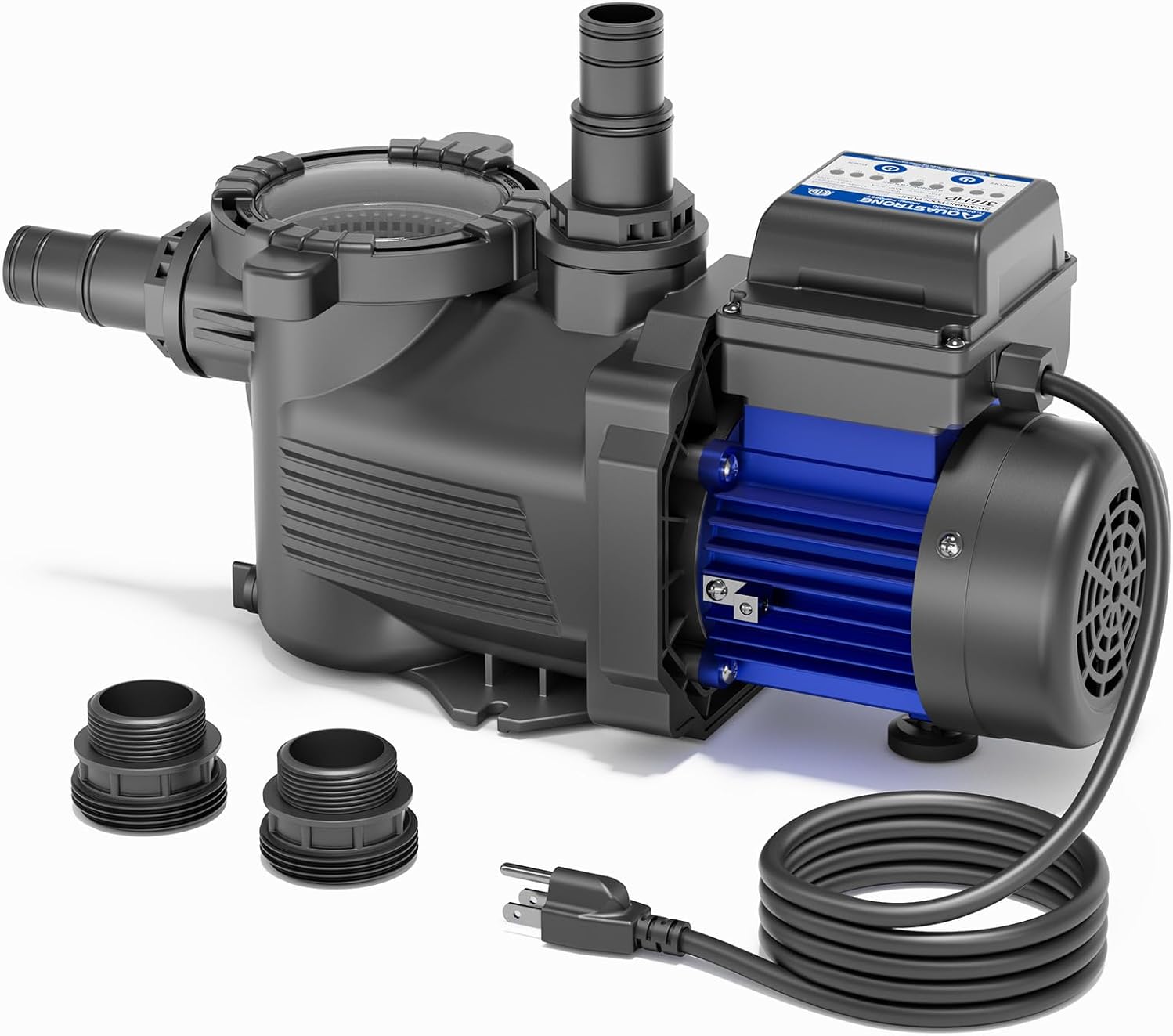 AQUASTRONG 3/4 HP Above Ground Pool Pump with Timer, 115V, 4332GPH, 1.25