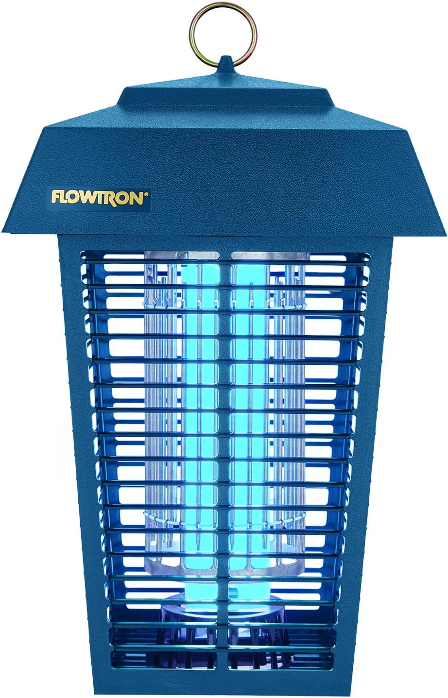 Flowtron Bug Zapper, 1 Acre of Outdoor Coverage with Powerful 40W Bulb & 5600V Instant Killing Grid, Electric Insect, Fly & Mosquito Zapper, Made in The USA - Blue Color