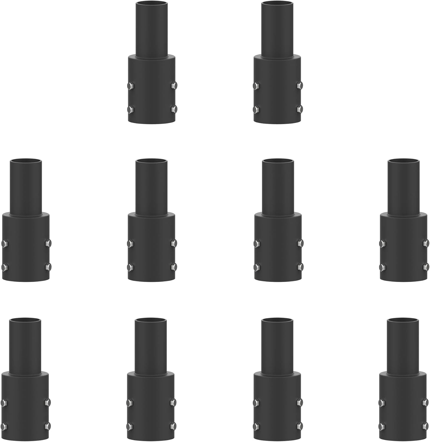 Tenon Adapter for 3 inch Round Pole Vertical Bracket Adapter with Slip Fitter Mount (2 3/8inch) Mounting Bracket Accessories for Outdoor Shoebox Lighting Street Light Parking Lot Light 10 Pack