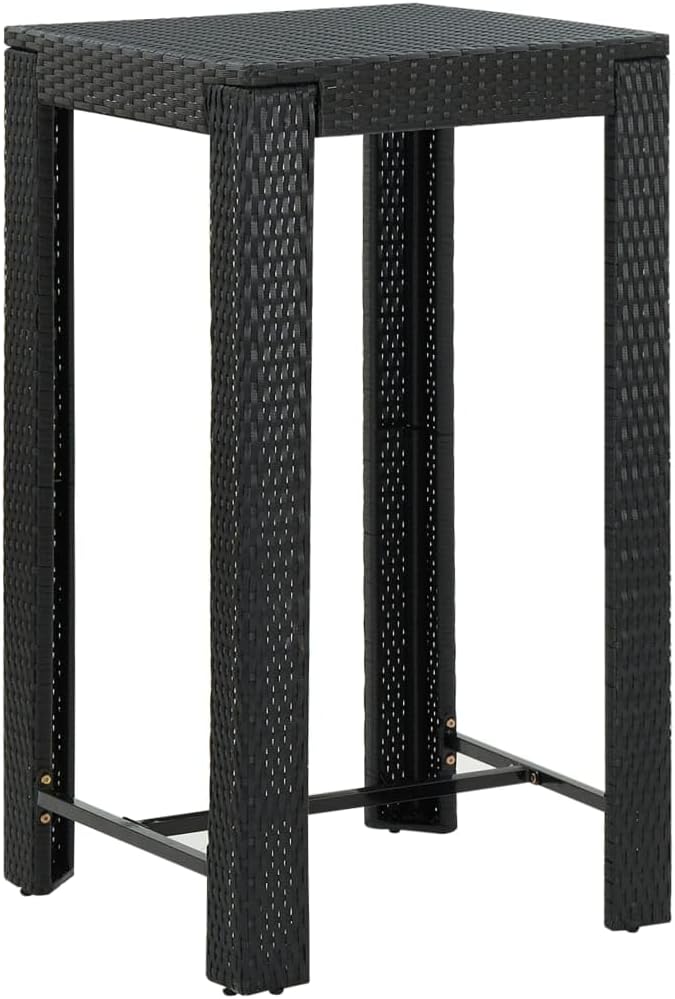 Patio Bar Table Black 23.8