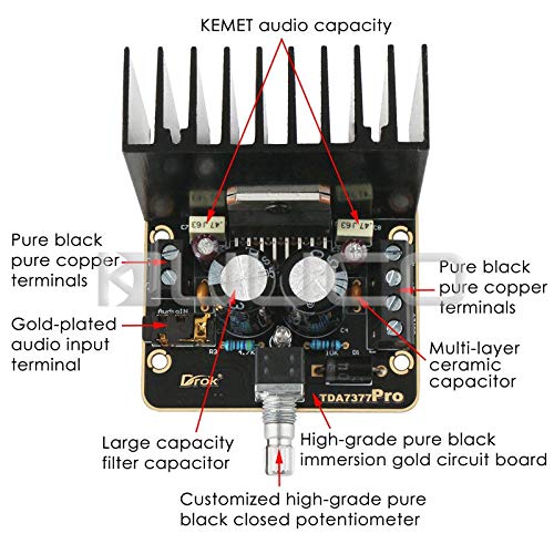 Davitu Electrical Equipments Supplies - 5 PCS/LOT DC 9~18V class AB Digital Amplifier Dual Channel 35W + 35W Stereo Module for DIY car auto truck speaker sound system