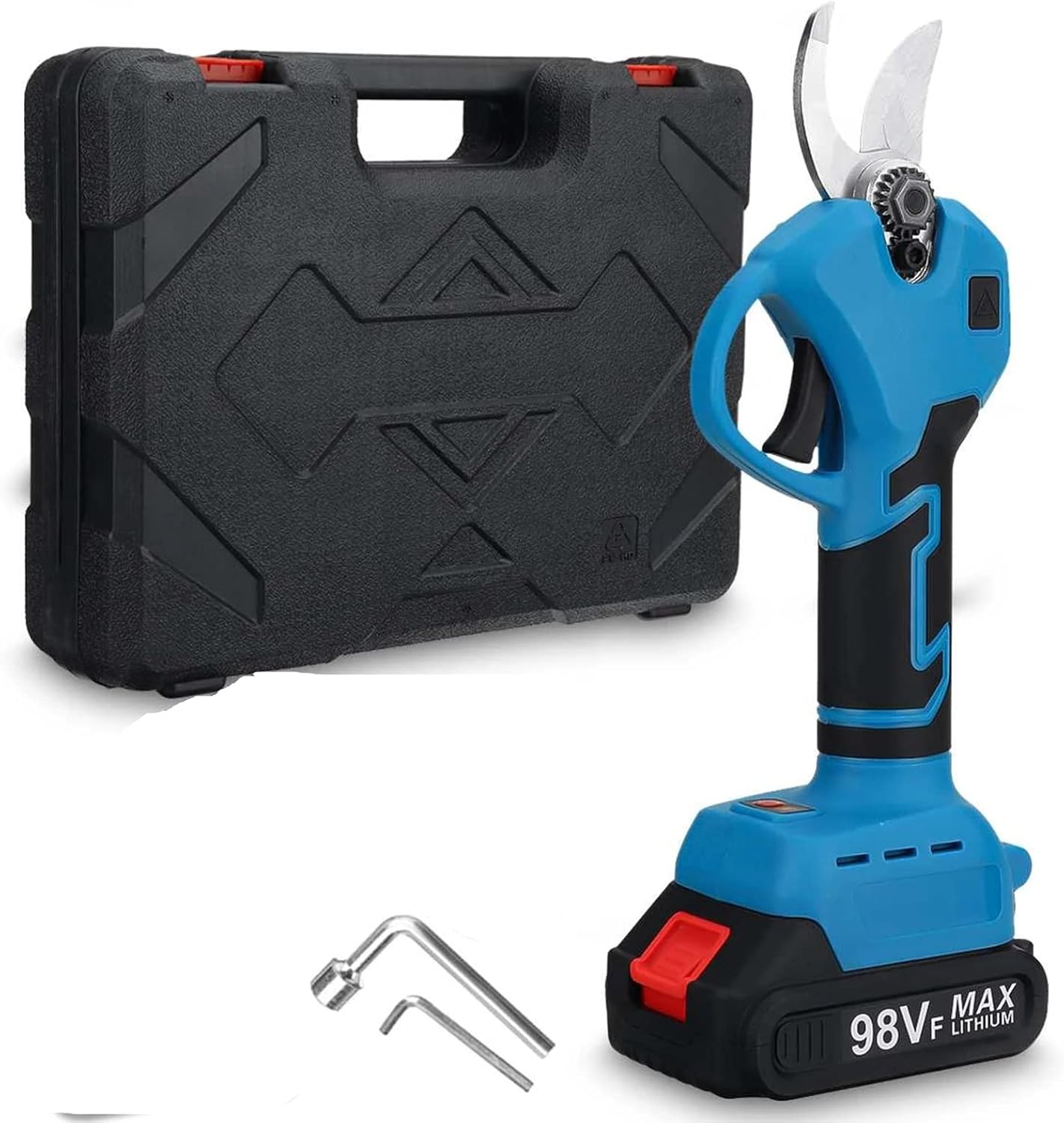 Cordless Electric Pruning Shears, Professional Power Tree Branch Pruner, 2 Ah Lithium Battery Powered, 30mm (1.2inch) Cutting Diameter, with Battery Level Display,1pcs Battery