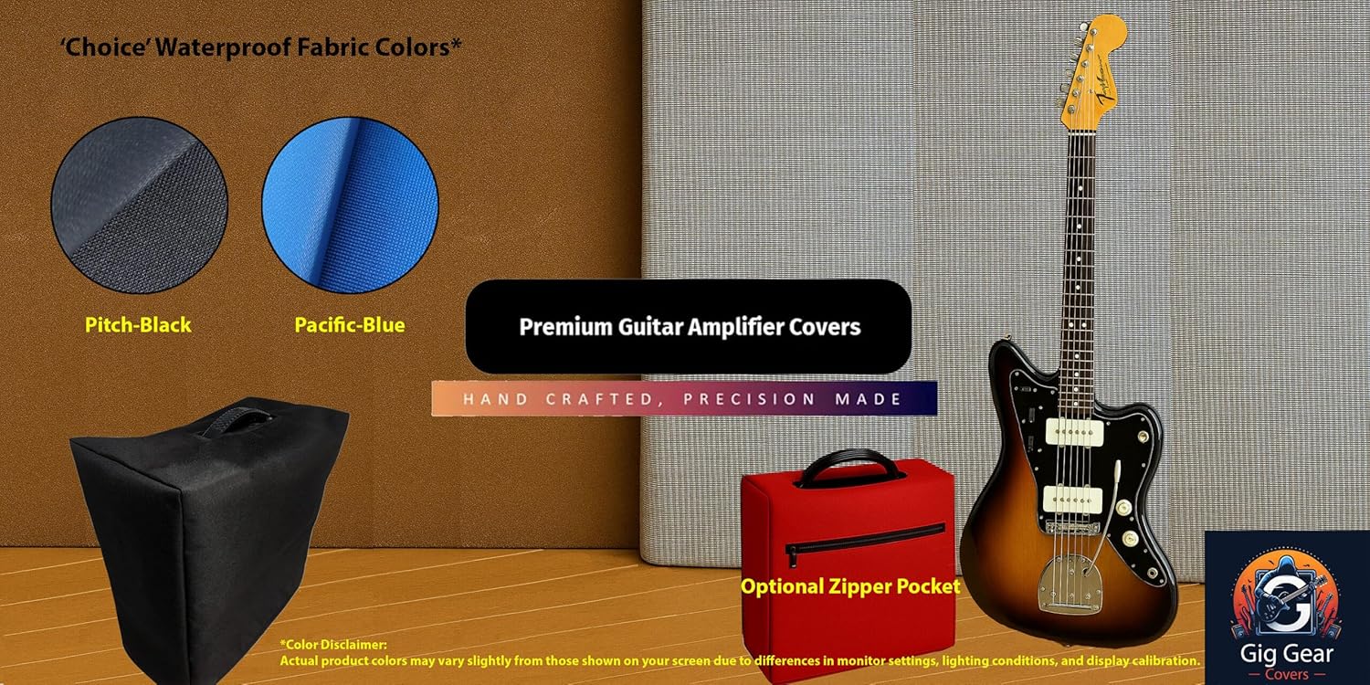 Gig Gear Cover for Boss Waza Cabinet412 Guitar Amplifier | Genuine Waterproof Cordura or Synthetic Leather Fabric | Select Color, Padding & Pocket Options | Made in US