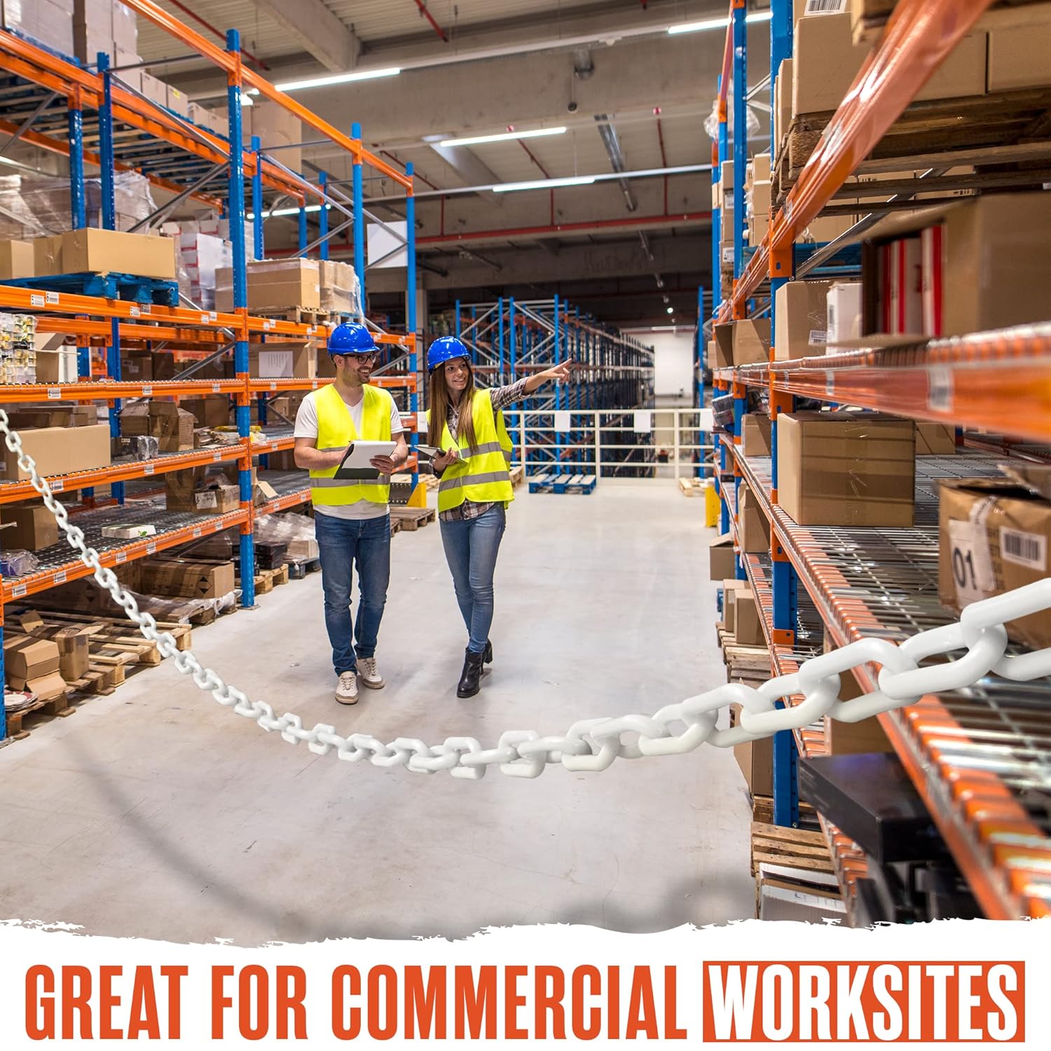 Houseables Plastic Chain, Safety Barrier, 2