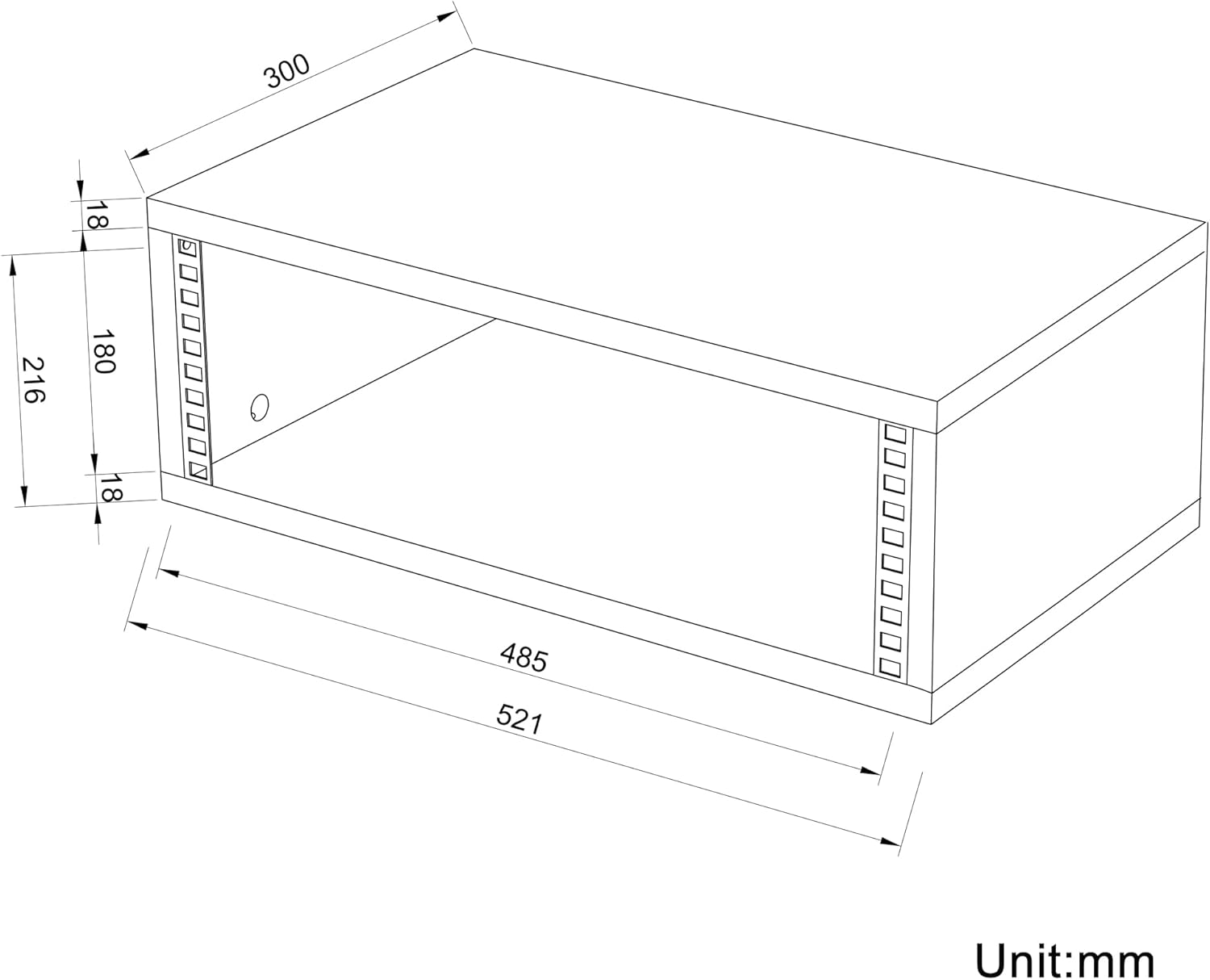 Desktop Studio Rack – 2U/3U/4U Shallow Wooden Stand for Many 19-Inch Rack-Style Audio Devices, Tabletop Mount, Natural or Walnut (Natural Finish, 4U)