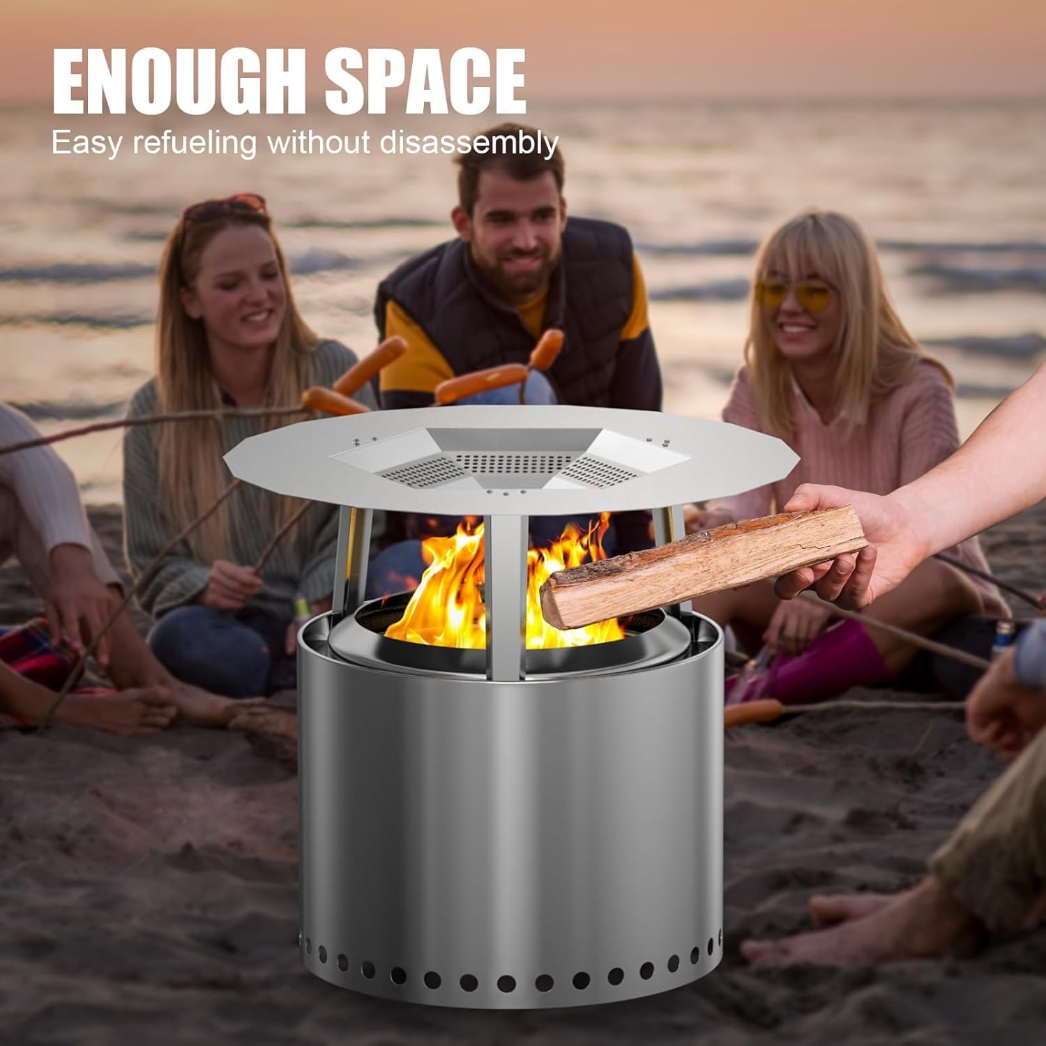 One-Piece Fire Pit Heat Deflector for Solo Stove Bonfire 19.5