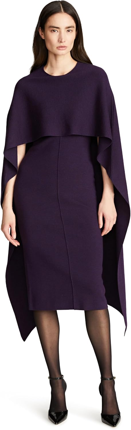 H HALSTON Women's Sweater Dress in Merino Wool