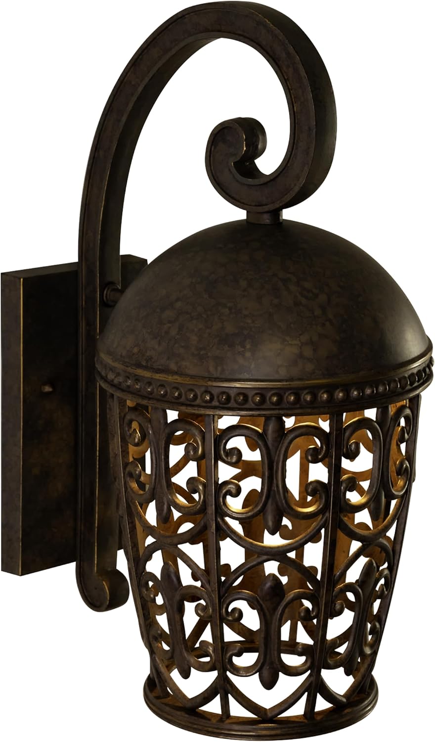 DESIGNERS FOUNTAIN Amherst Outdoor Light Fixture, 17.75 Inch Exterior Wall Lantern Sconce for Front Door, Patio and Porch, Burnt Umber, 97592-BU