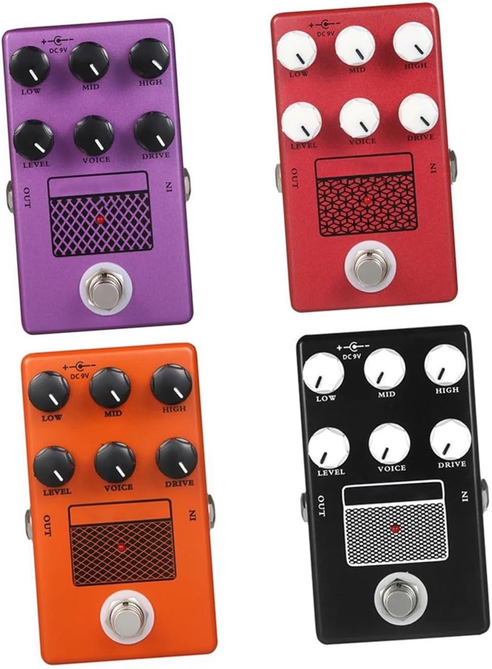 Professional Guitar Effects Pedals Amplifier Guitar Effect Pedal True Bypass Metal Case Colorful Accessories(Purple)