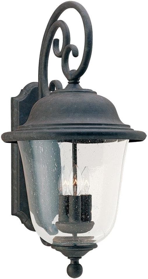 Seagull Lighting 8461-46 Trafalgar Three Light Outdoor Wall Lantern Oxidized Bronze Finish