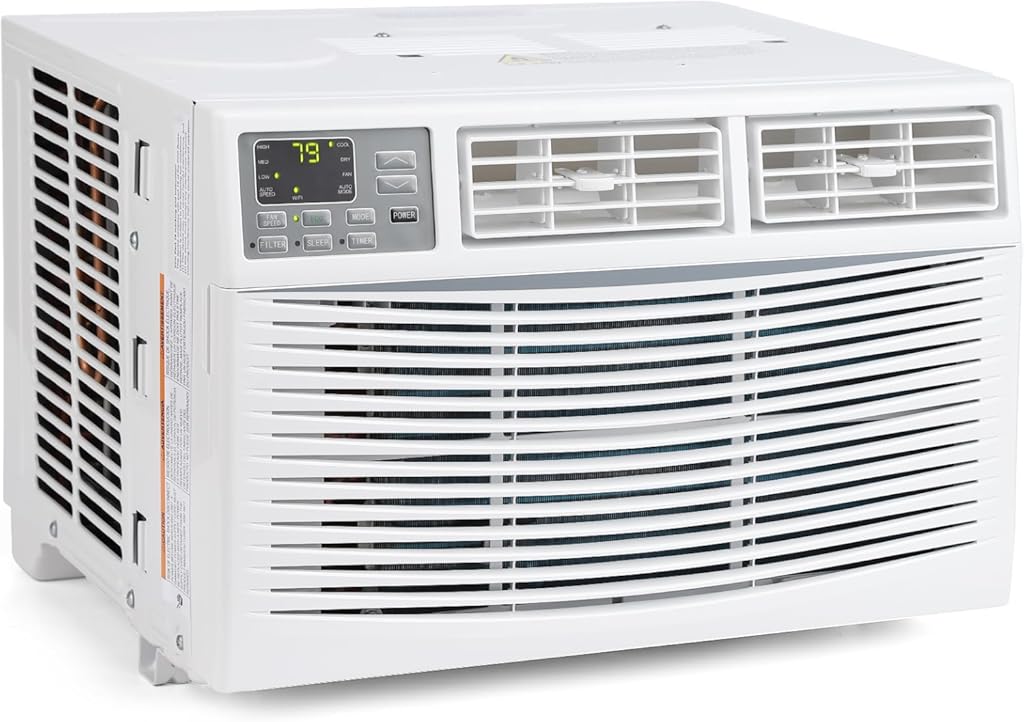 8000 BTU Window Air Conditioner， Cools Up to 350 Sq. Ft, 3 Cooling & Fan Speeds, Energy Efficient, Perfect for Bedroom, Living Room, Home Office