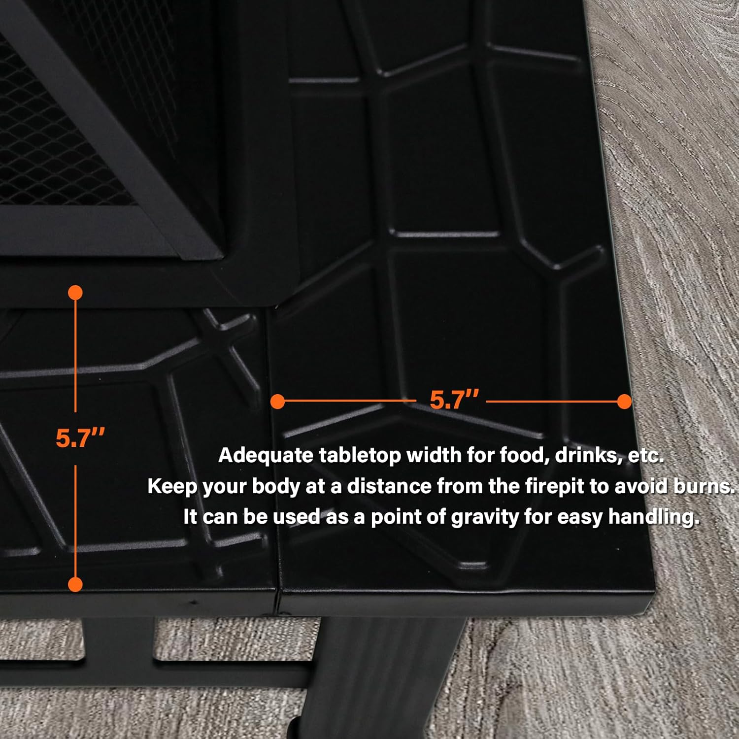 32 Inch Fire Pit Table with Fire Poker & Spark Screen, Outdoor Burning Fire Pits, 3 in 1 Metal Square Firepit Stove for Outside Heating, Bonfire Party, Camping, Backyard, Patio, Garden