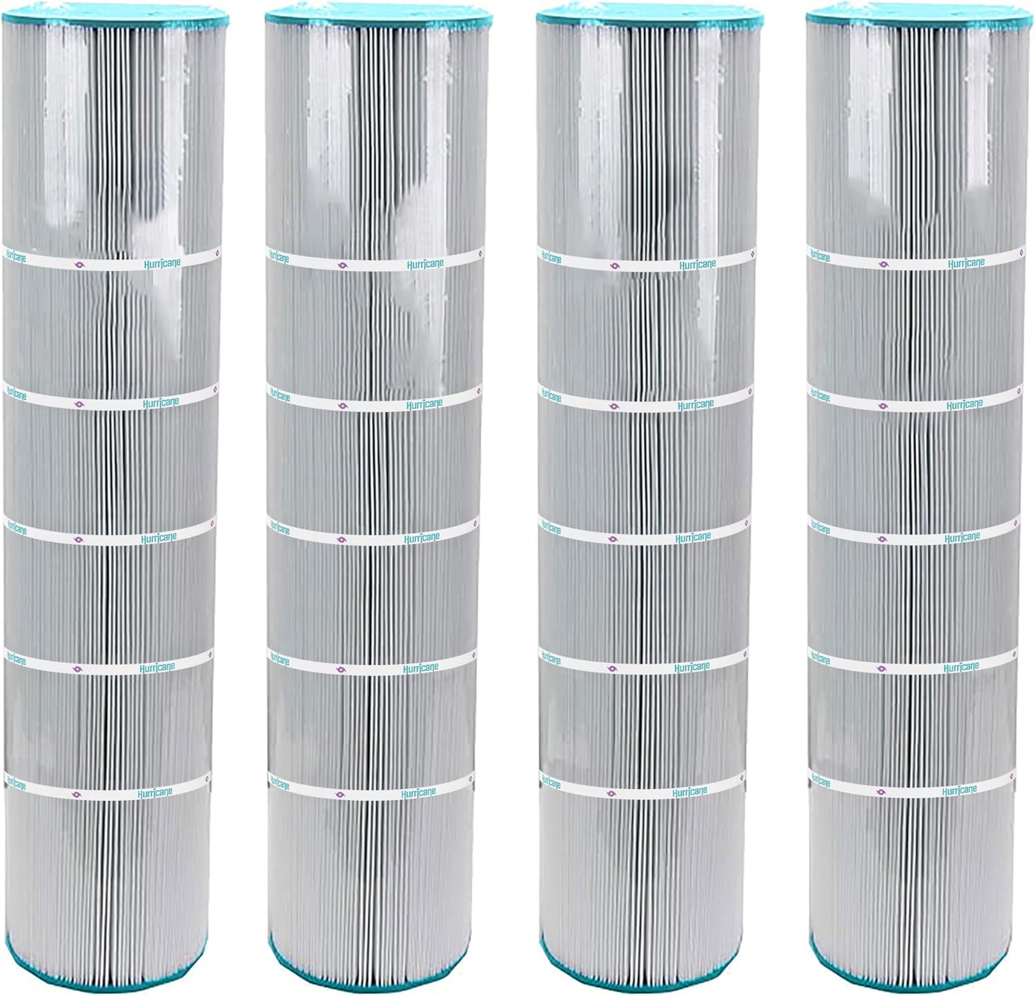 Hurricane Filters 4 Pack HF7472-04 Advanced Pool Filter Cartridge - Replacement for PCC130, Unicel C-7472, Filbur FC-1978 Pentair Clean & Clear Plus 520, Waterway Crystal Water 525