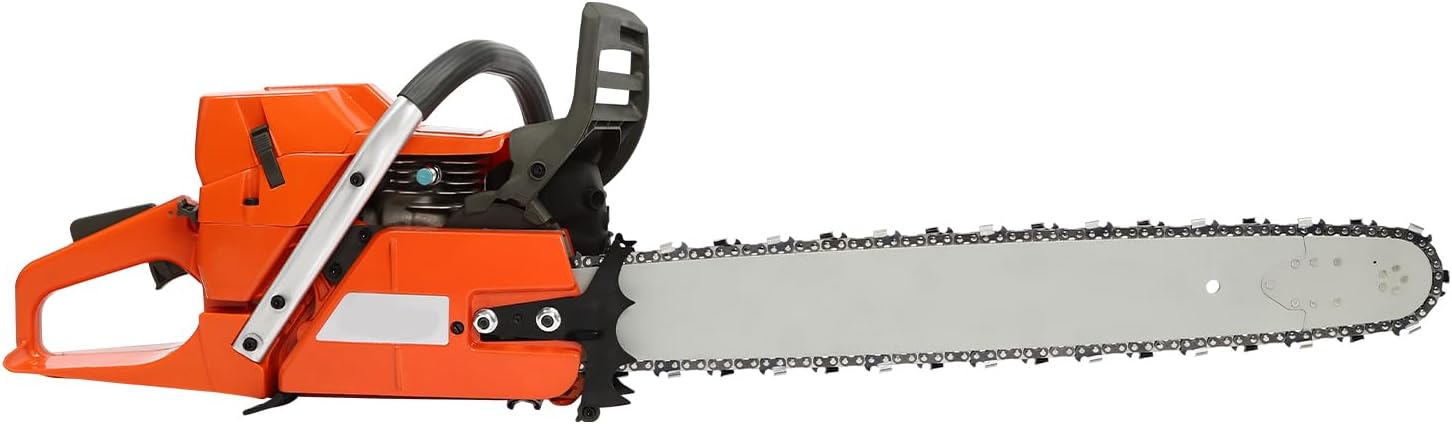Gas Chainsaw 72CC Power Chain Saw 24 Inch Guide Board Chain Saws 2-Stroke Handheld Petrol Chain Saws 2700RPM For Forest Harvesting,Pruning Branches Home Woodworking DIY Crafts Tools (72CC)