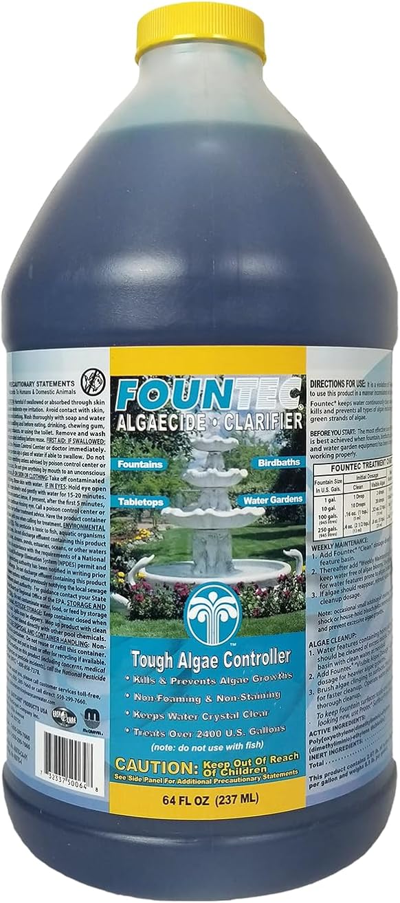 EasyCare 50064 Fountec Algaecide and Clarifier, 64 Fl. Oz