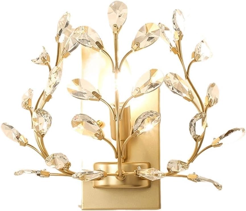 LED Crystal Aisle Wall Lamp American Style Wrought Iron Candle Wall Sconce Wall Mounted Lighting Fixture,Chandelier
