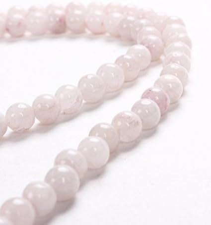 Ramneek Jewels Divya Shakti Rose Quartz Crystal Mala Rosary 108 + 1 Beads 5 MM (Healing mala)
