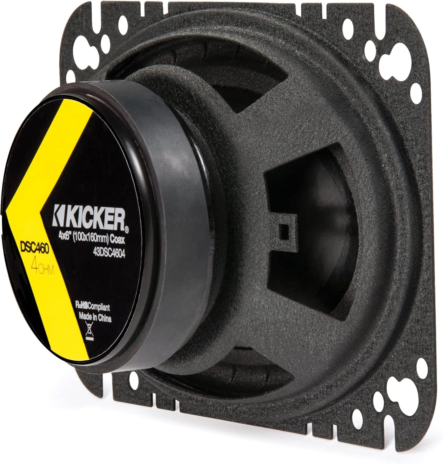 KICKER DSC460 4x6-Inch (100x160mm) Coaxial Speakers, 4-Ohm (Pair)