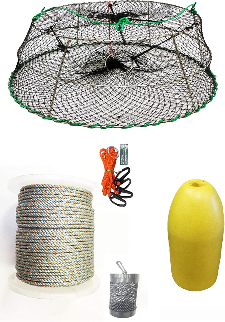 KUFA Sports Tower Style Stainless Steel Prawn Trap with Prawn Trap Accessory Combo (CT77+PNQ3+HA2)