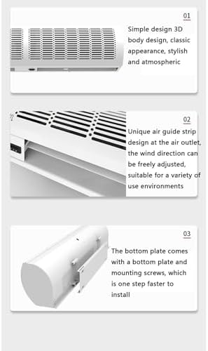 39 Inch,47inch,59inch Commercial Grade Silent Air Curtain Machine, Flexible Choice, Suitable for All Kinds of Shop Door(47.2 * 7.4inch)