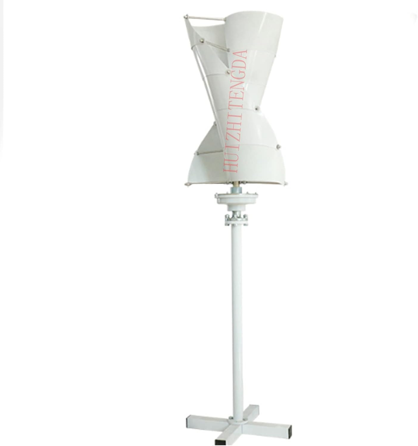 12V 24V 48V 220V Vertical Wind Turbine Generator,4000W 10 Blade Home Spiral Wind Power Turbine Generator for Home Or Camping(White)