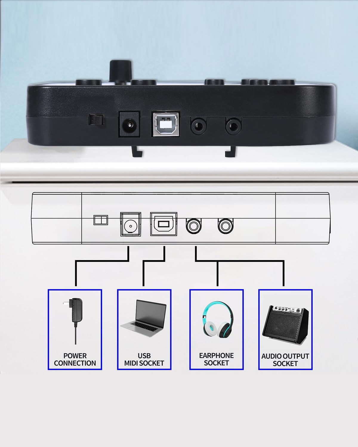 AODSK Electric Drum Set for Beginner with 150 Sounds,4 Quiet Drum Pads,2 Pedal,Throne,Sticks,Electronic Drum with Headphone,AED-400