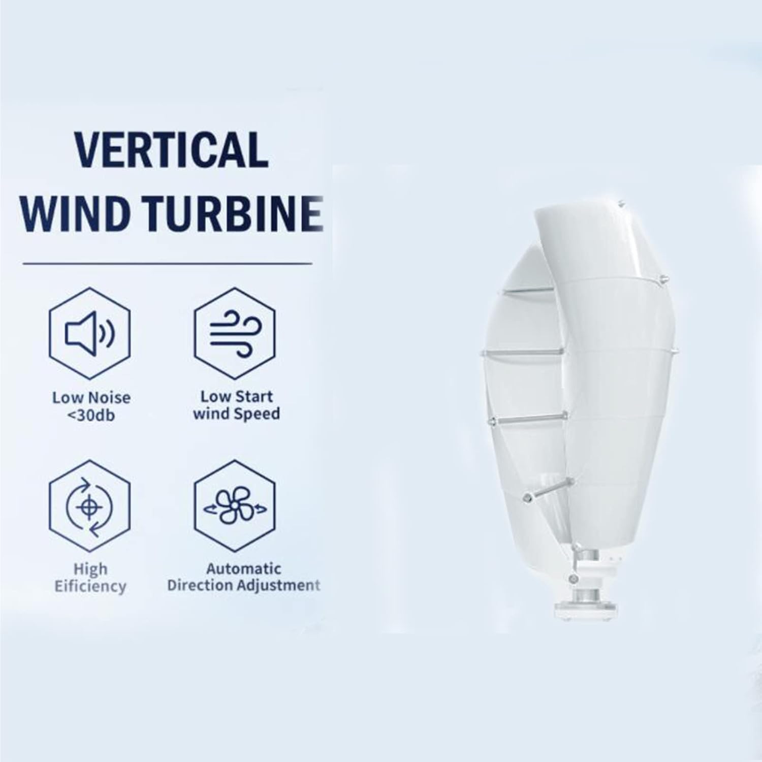 Vertical Windmill Wind Turbine Generator,12000W 12V 24V 48V 220V 2 Blade Wind Turbine Generator with Controller Kit for Boats Terraces Cabins Or Home
