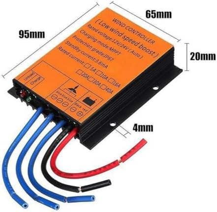 Kang 12000W MPPT Waterproof Wind Turbine Charge Controller 40A - Low Wind Speed Voltage Regulator for 12V, 24V, 48V & 220V Systems - Efficient Power Boosting Solution