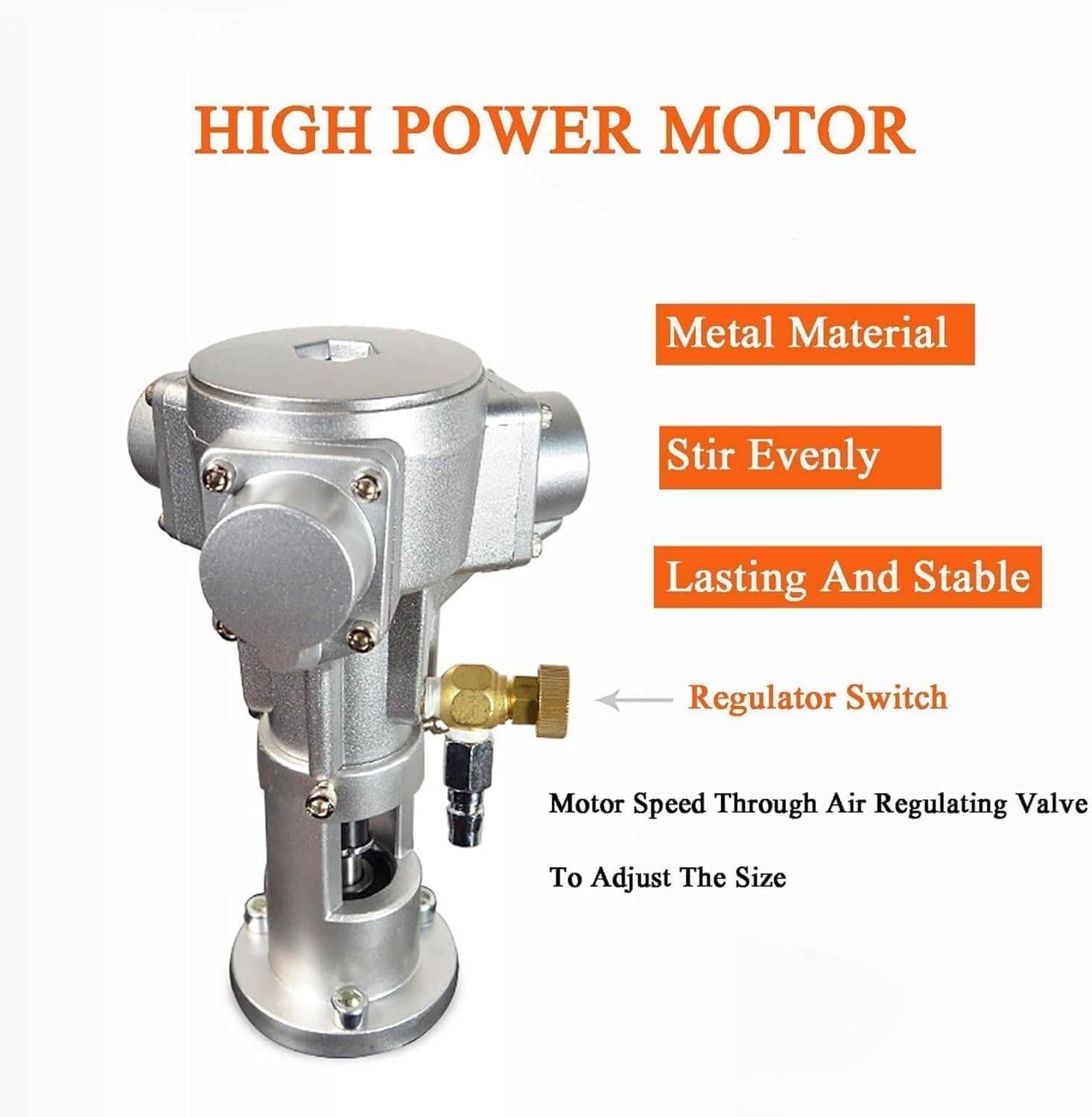 Pneumatic Paint Mixer Air Agitator, Pneumatic Paint Mixer, Paint Stirring Machine with Support Hanger and Folding Propeller