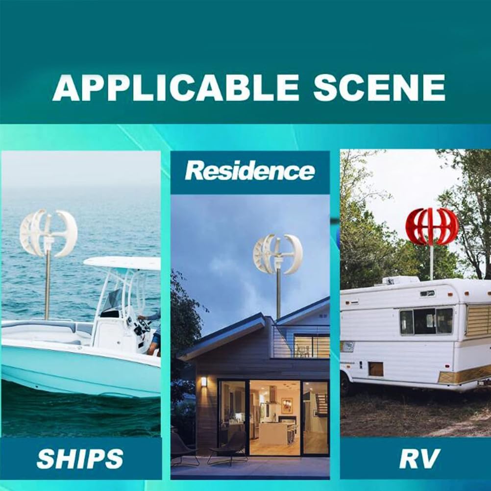 with Inverter 3000W 5 Blades Home Small Vertical Wind Turbine,12V 24V 48V 220V Controller High Efficiency and No Noise Windmill from Homes to Farms, Rvs, Boats