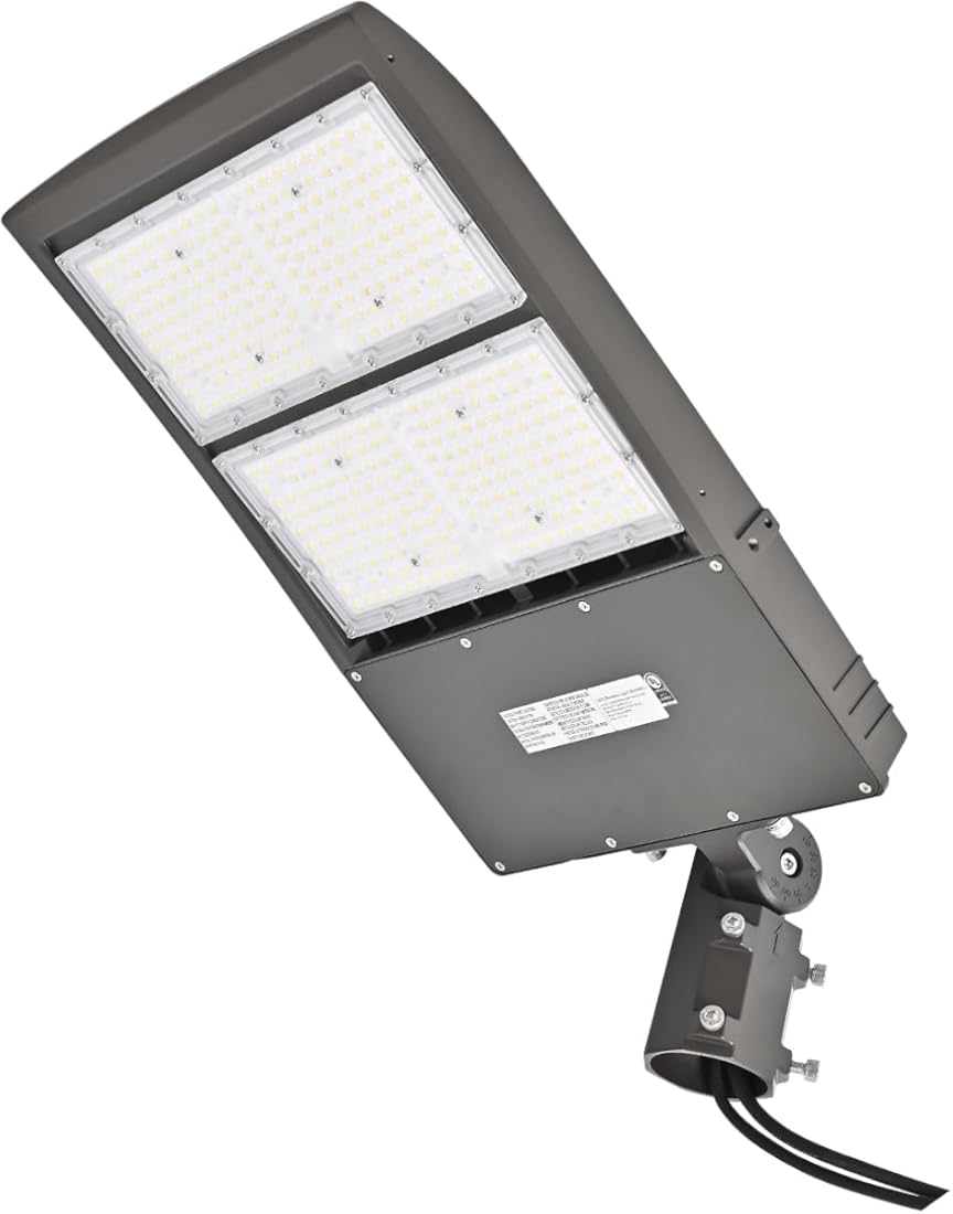 LED Parking Lot Light 300W/240W/200W Adjustable 5700K Daylight White Shoebox Pole Light Waterproof Outdoor Area Street Court Security Lighting Fixture,UL DLC Listed (1 Pack)