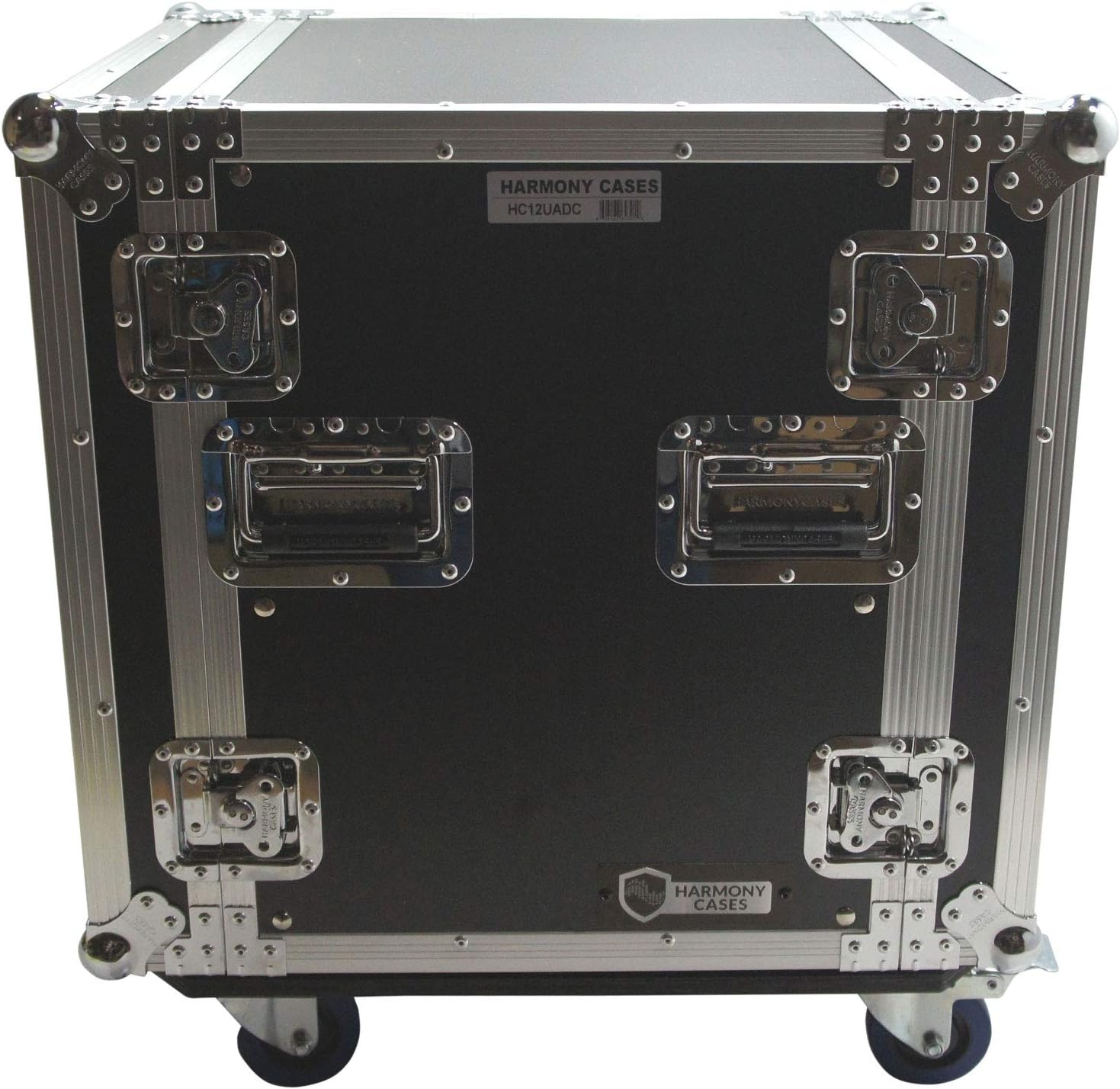 Harmony Audio Cases HC12UADC Flight DJ Amp 12U Veritcal Rack Amplifier DJ Case Wheels