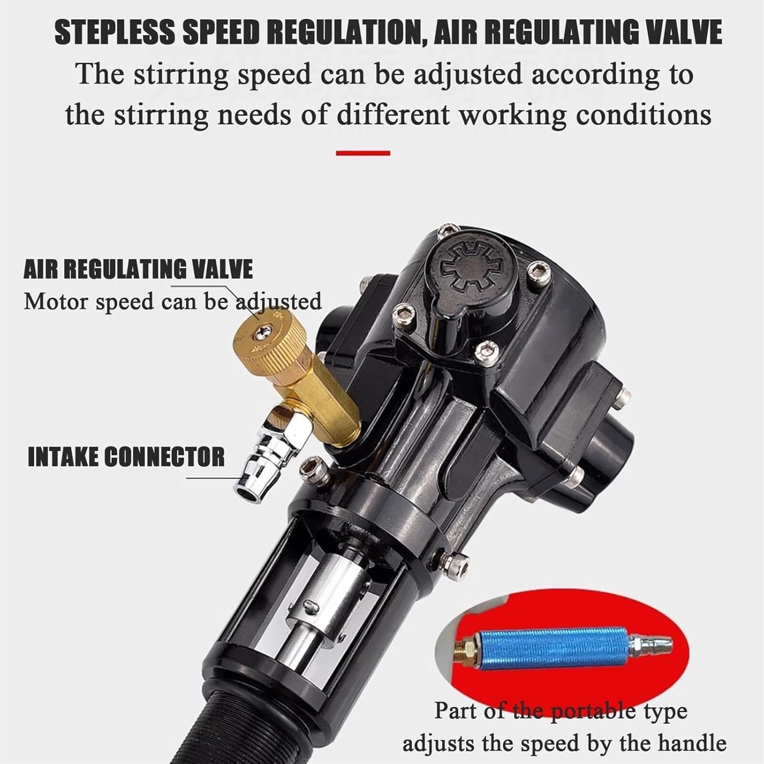 Pneumatic Paint Mixer 50 Gallon Lifting Pneumatic Mixer, 200L Round Barrel Or Square Barrel Air Agitator, Paint Tank Mixer Machine