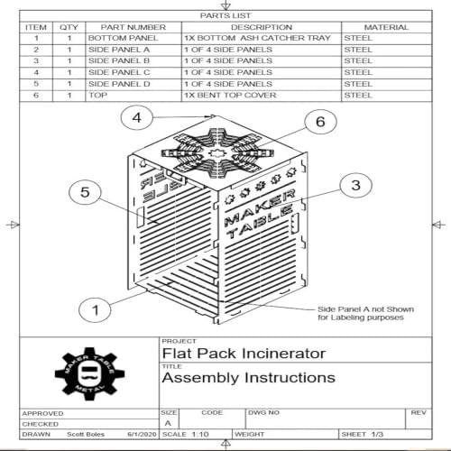 Incinerator Extra Large - Portable Burn Box - Burn Barrel - Burn Cage - Metal Backyard Burn Bin - Contained Fire Pit for Controlled Burns