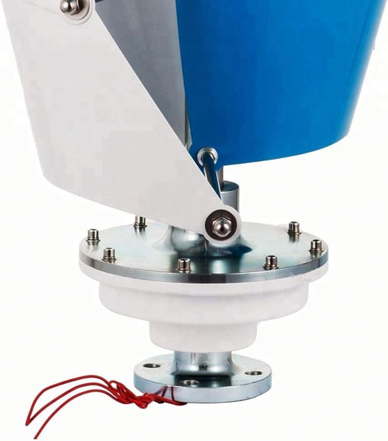 Spiral Iron Wind Turbine,8000W Vertical Wind Power Generator, with 12V/ 24V/48V Wind Turbine Controller,for Roof Top,Orange