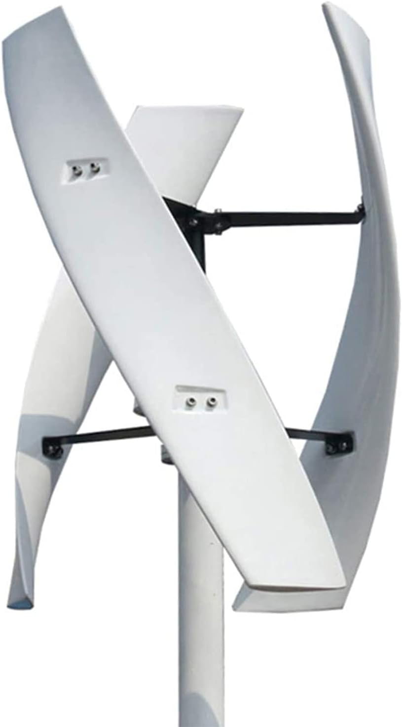 12000W Low Noise Small Portable Vertical Wind Turbine,12V-220V Permanent Maglev Wind Turbine Generator with MPPT Controller (White)