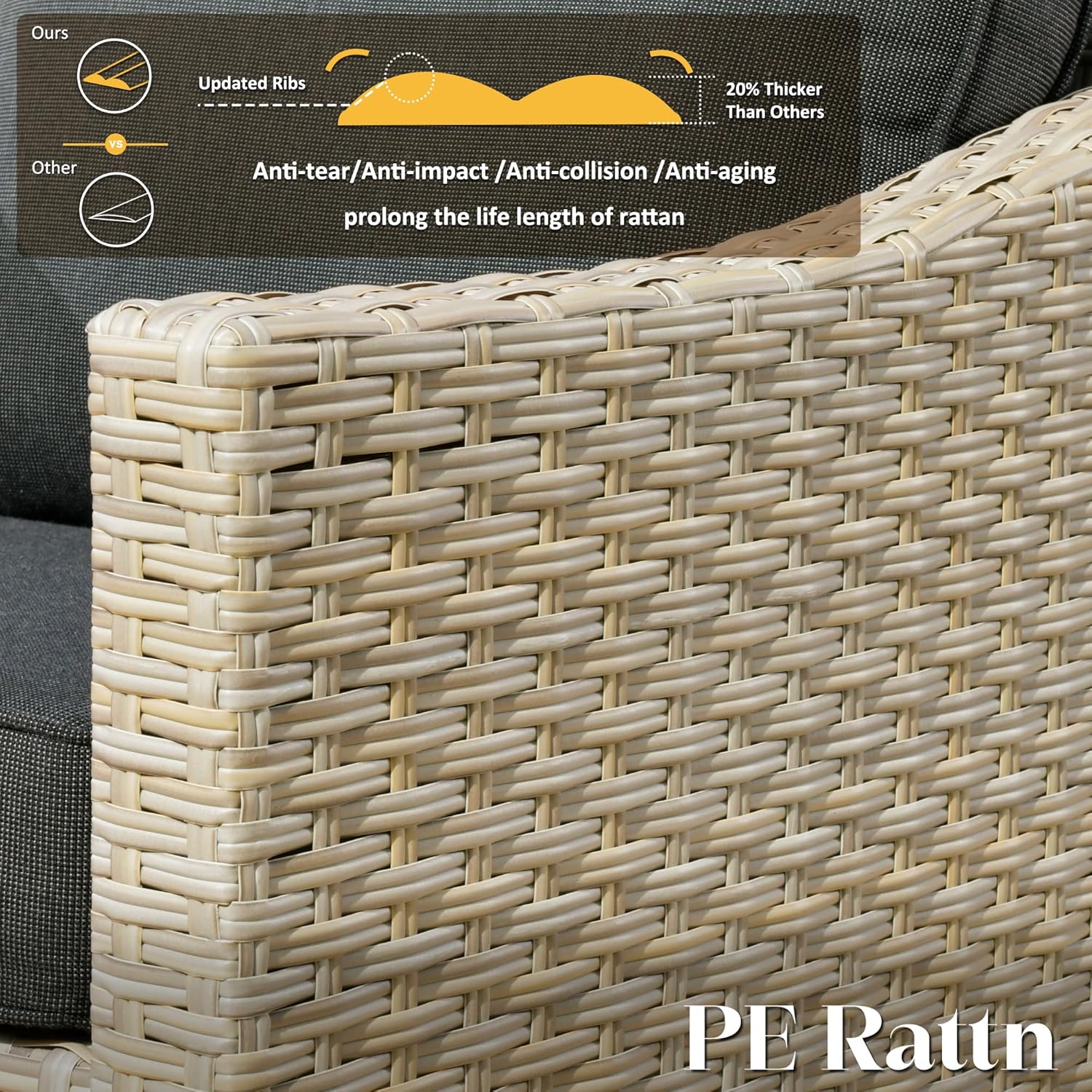 3 Pieces Outdoor Furniture Set Patio Bistro Rocking Chairs with Glass Side Table for Pool Beach Backyard Balcony Porch Deck Garden(Black)