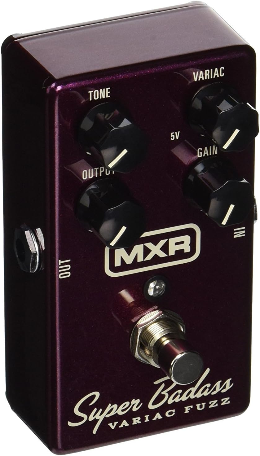 MXR M236 Super Badass Variac Fuzz Distortion Effects Pedal BUNDLE w/ 2 Patch Cables and Dunlop PVP101 Pick Pack