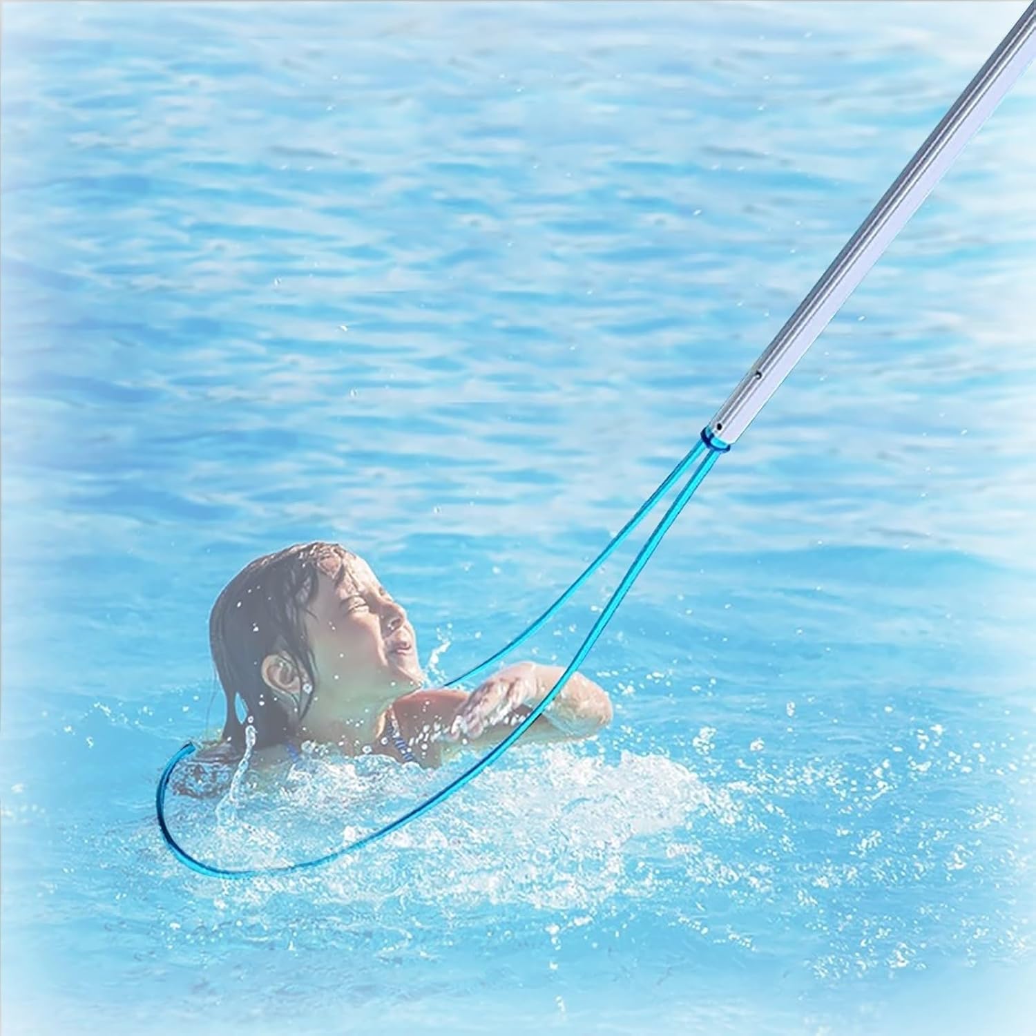 Pool Hook Pole Life Saving 3 10 16 Ft, Telescoping Swimming Pool Rescue Pole with Adjustable Reach-pole & Rope for Indoor Outdoor Home Hotel Pools, Safety Rescue Lifeguard Rods(5M/16.4FT POLE+63CM HOO