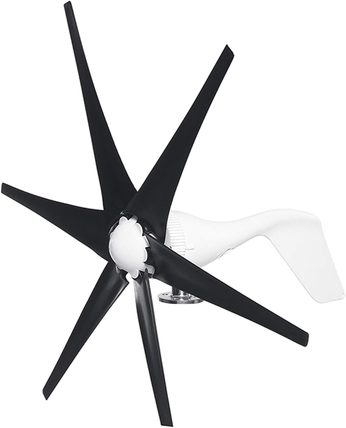 Vertical Axis Wind Turbine Kit,8000W 12V/24V/48V 5 Blades Horizontal Wind Generator Wind Turbine Suitable for Home Outdoor Street Lighting,Black,12v