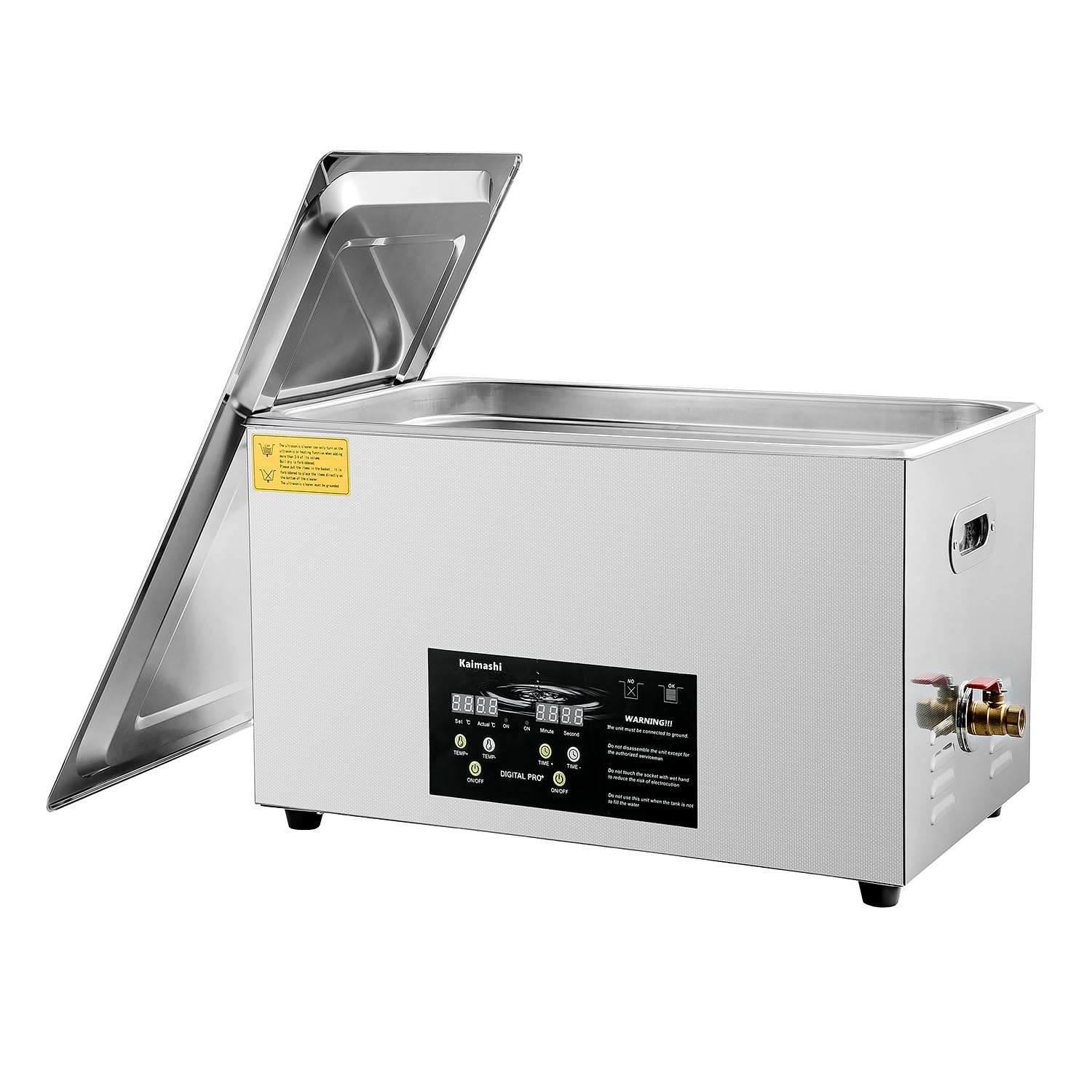 30L Ultrasonic Cleaning Machine with Digital Timer & Heater, Stainless Steel Sonic Parts Cleaner for Carburetor, Auto Tools Cleaning.