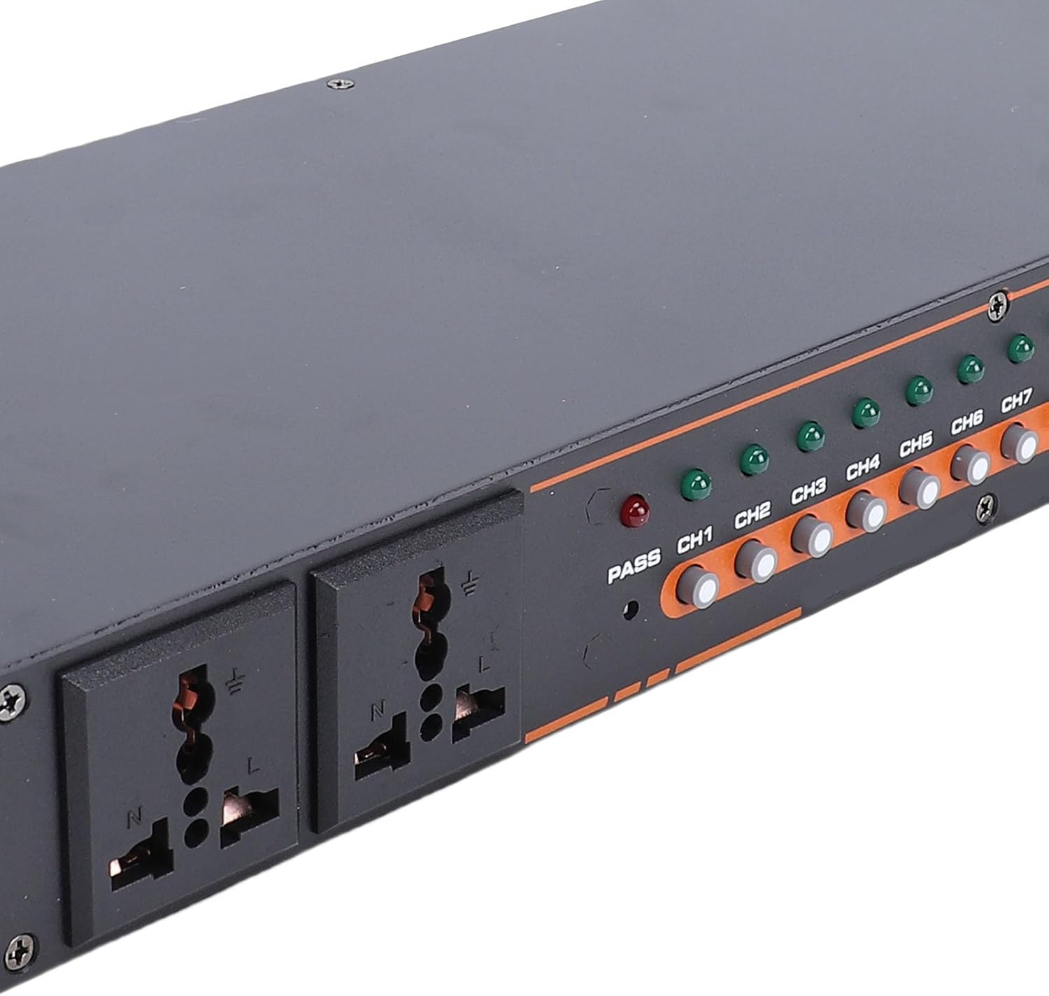 Jectse 10 Outlet Power Sequencer, High Power Audio Equipment Controller with Digital Voltage Display, for Stage Amplifier Studio PA System (US Plug)