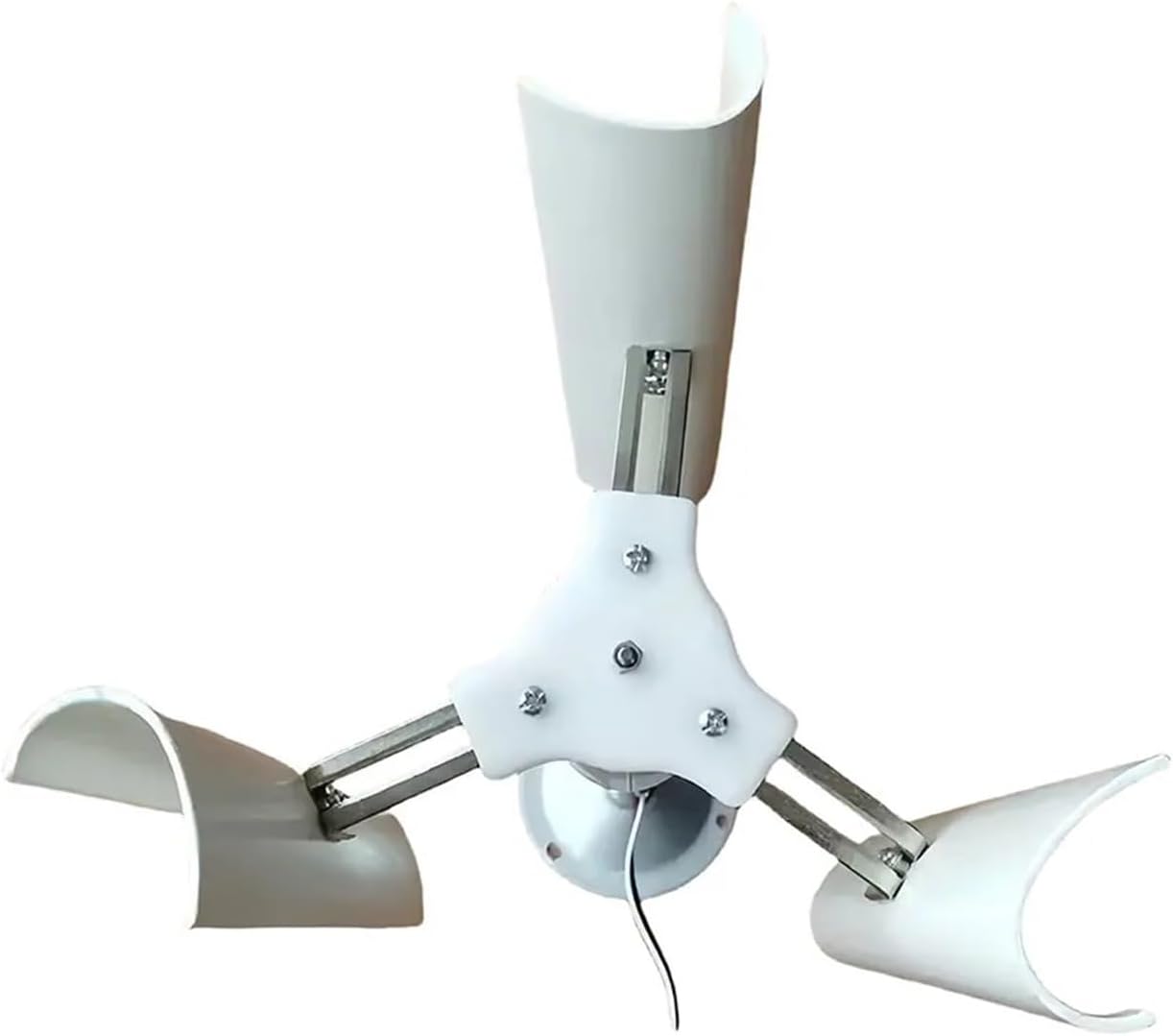 Wind Power DIY Kit Vertical Three-Blade Wind Generator Model Three-Phase Permanent Magnet Brushless Generator Low-Speed Windmill Portable Tools Learn About Renewable Energy & Power