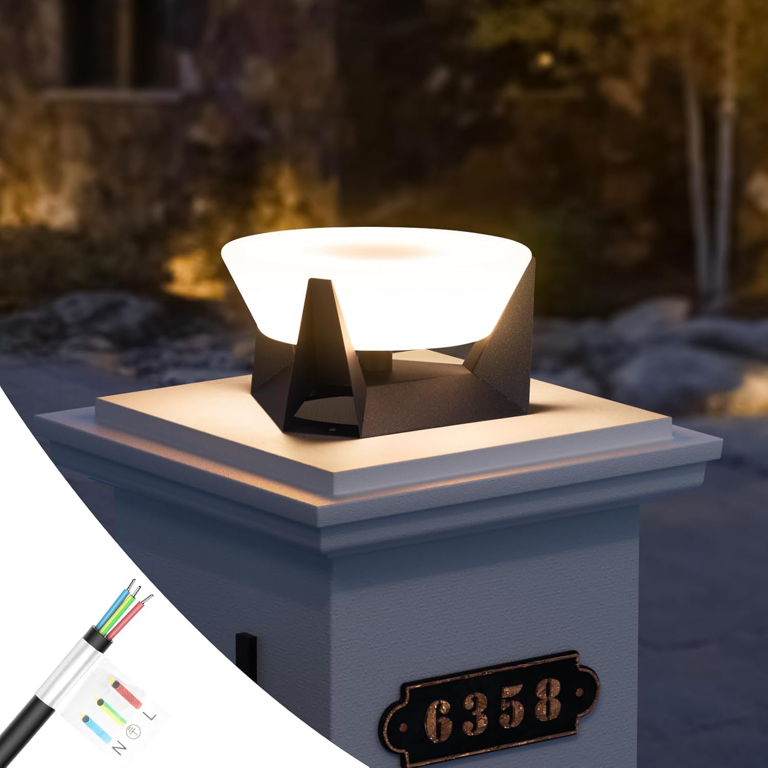 Outdoor Post Lights Hard Wired, 11