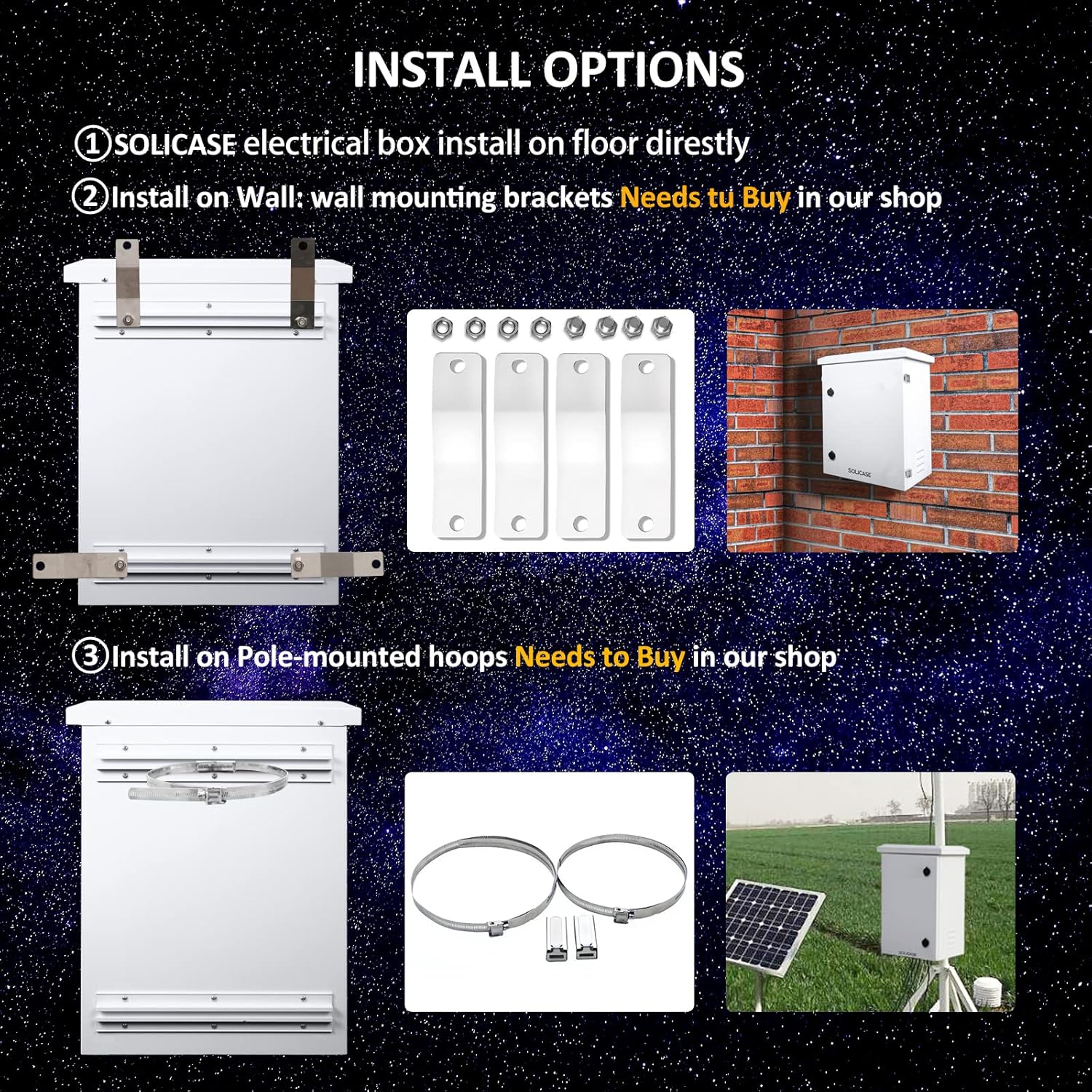 Nema Enclosure Outdoor,Waterproof Enclosure - IP Waterproof Electrical Box,Nema Electrical Enclosure Box, Metal Galvanized Electrical Enclosure (24x20x12”)