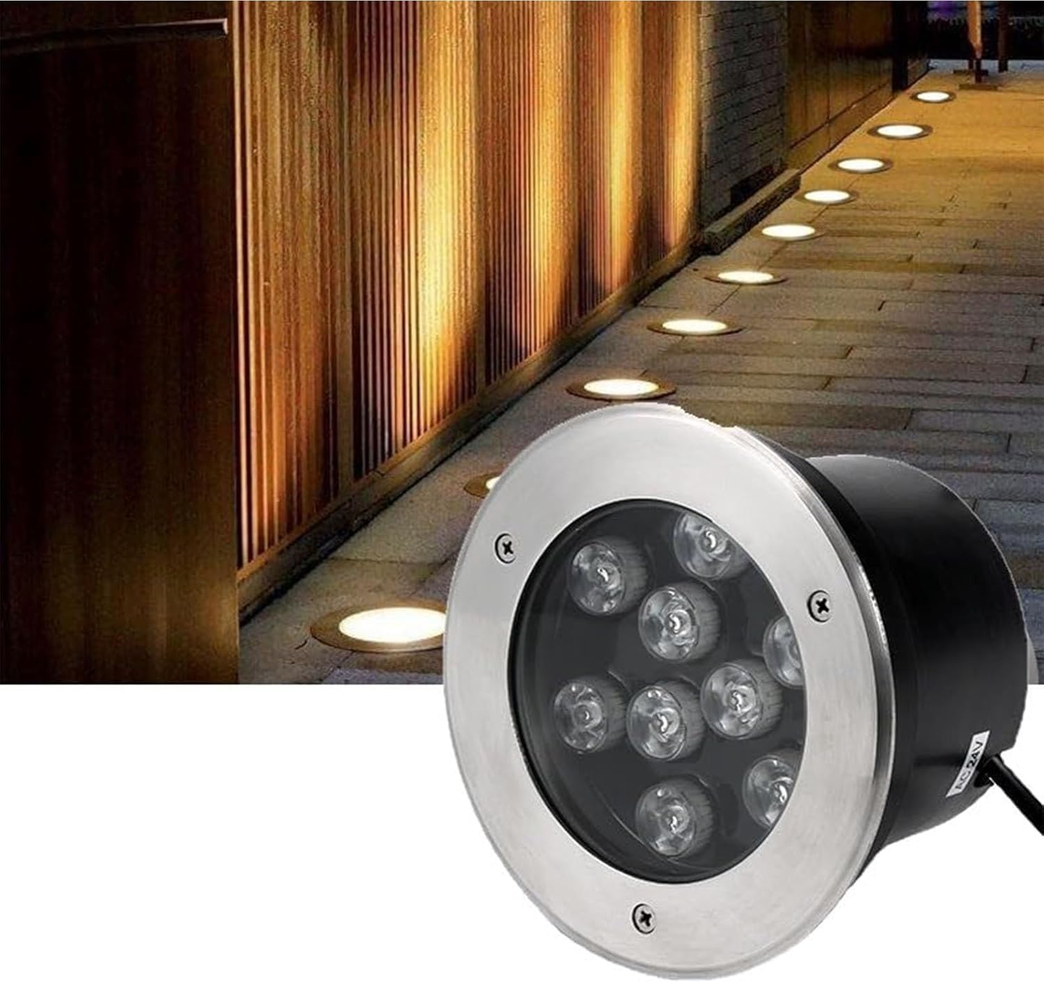 Outdoor Lamps - NLed Inground Lights - Recessed Fountain Light, IP67 Waterproof Outdoor LED Downlight, Outdoor Recessed Lighting, for Outdoor, Street, Garden, Patio, Terrace Light(Red Light,24W)