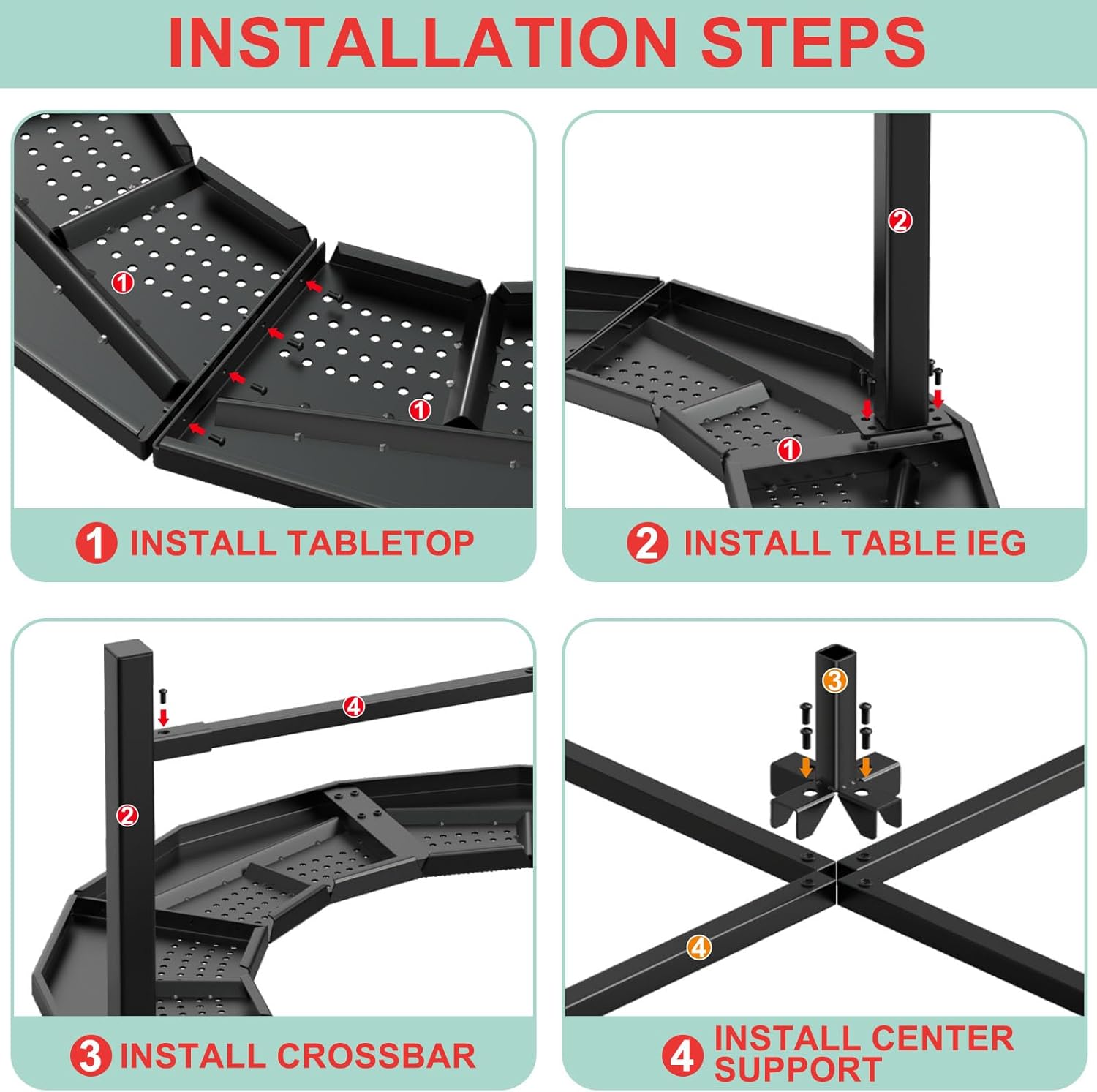 38 Inch Fire Pit Surround Tabletop for Solo Stove Bonfire/Ranger/Tiki Accessories,Smokeless Fire Pit Table & Dust Cover for Solo Stove and Other Wood Burning, Powder-Coated Steel Stove Table Surround